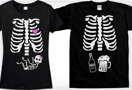 Skeleton T-Shirt Couples Costumes