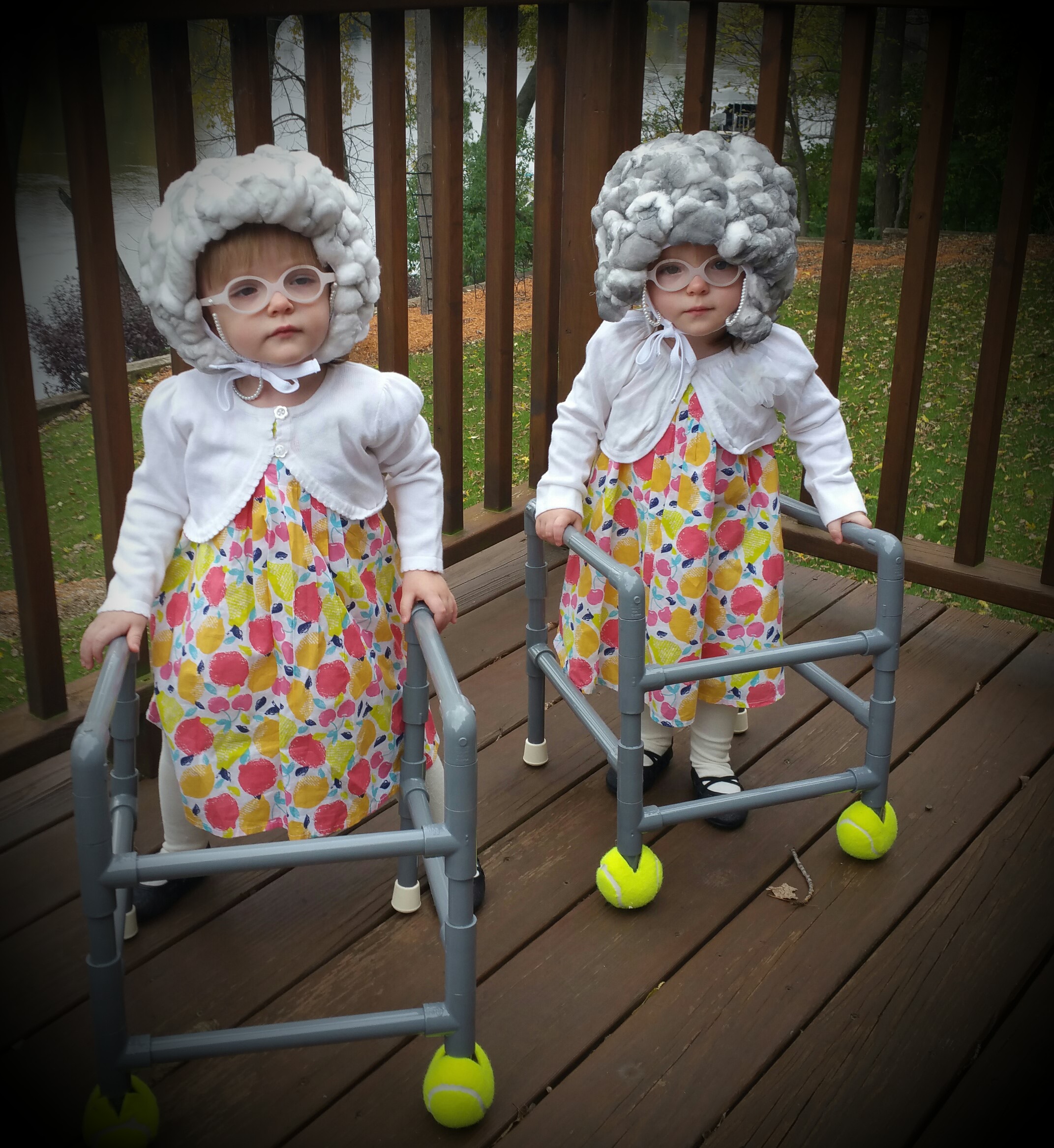 little kid old lady costume